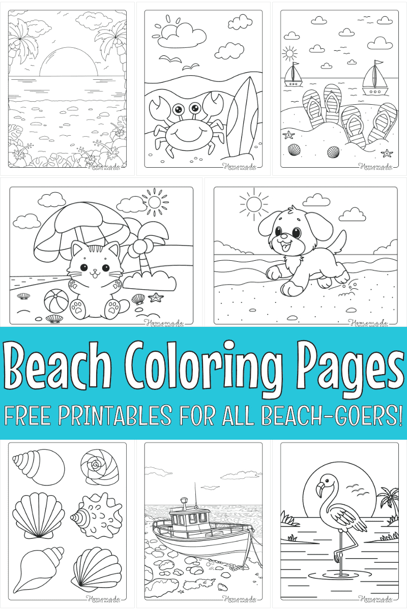 42 Beach Coloring Pages (Free Printable Pdfs) inside Beach Party Hidden Picture Printable