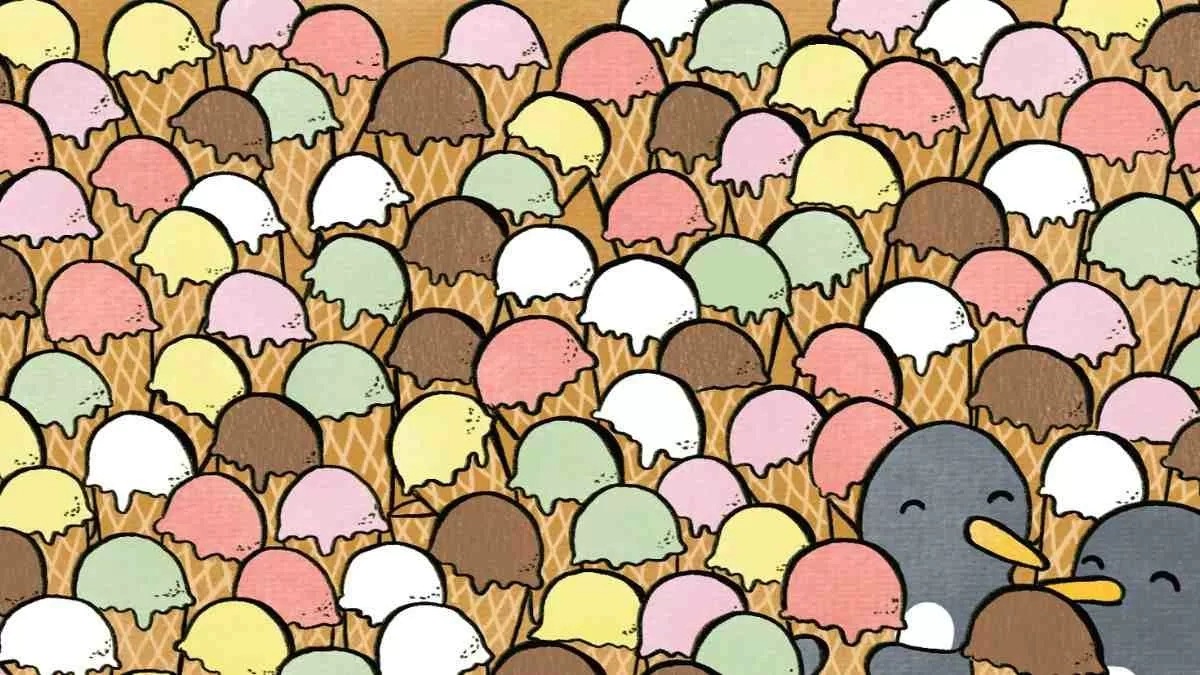 5-Second Vision Test: Can You Spot 3 Empty Ice Cream Cones? inside Ice Cream Hidden Pictures