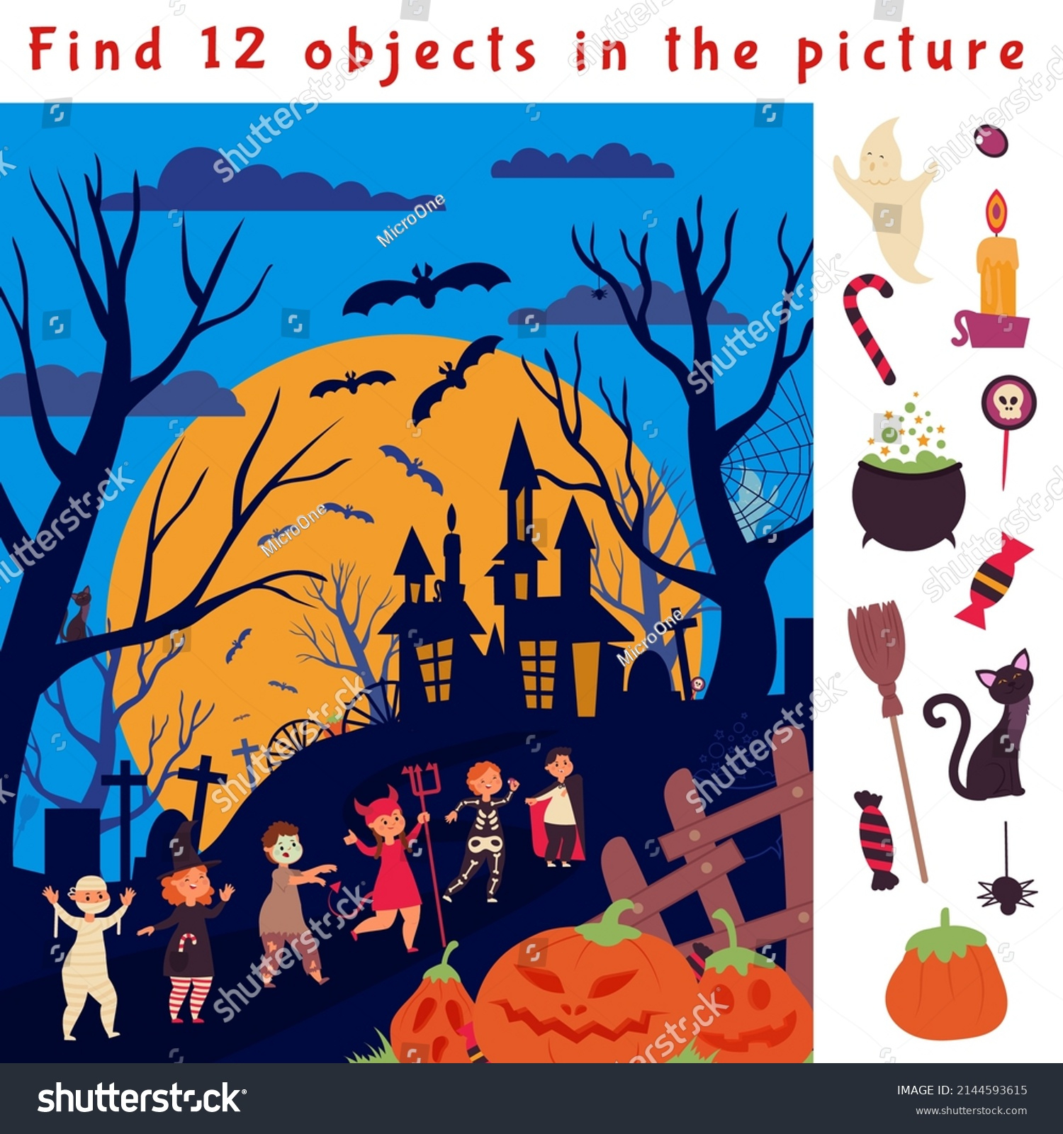 68 Hidden Object Games Halloween Royalty-Free Images, Stock Photos inside Halloween Find The Hidden Pictures
