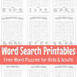 Best Free Word Search Printable Puzzles For Kids & Adults For Large Hidden Things To Print Out Free