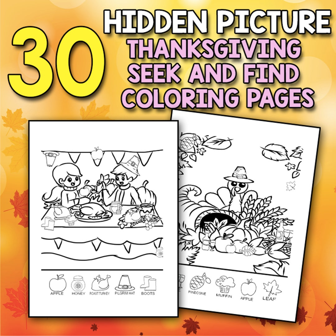 Best Value Hidden Picture Thanksgiving Hunt Seek And Find Activity within Thanksgiving Hidden Pictures