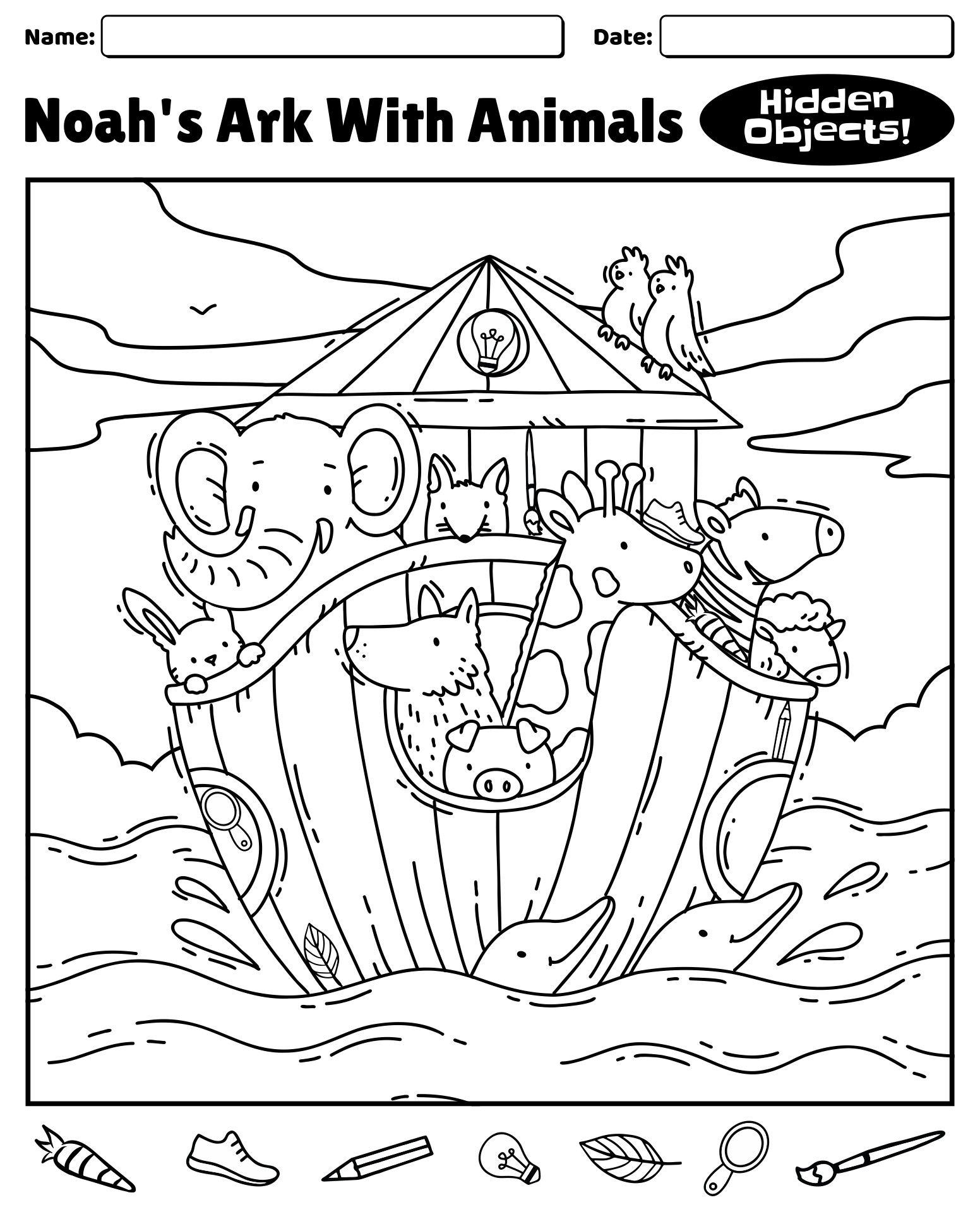 Bible Hidden Objects Puzzle - 10 Free Pdf Printables | Printablee intended for Bible Story Hidden Pictures