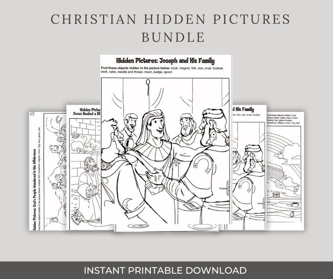 Bible Hidden Picture, Hidden Pictures, Faith Based Worksheet in Hidden Picture Bible