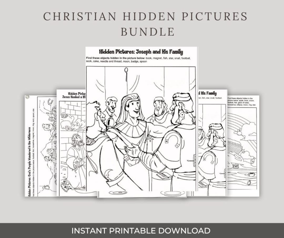 Bible Hidden Picture, Hidden Pictures, Faith Based Worksheet inside Bible Hidden Pictures