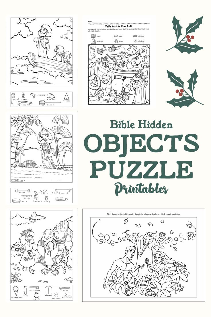 Bible Printables Hidden Objects Puzzle in Hidden Pictures Bible Puzzle Kids