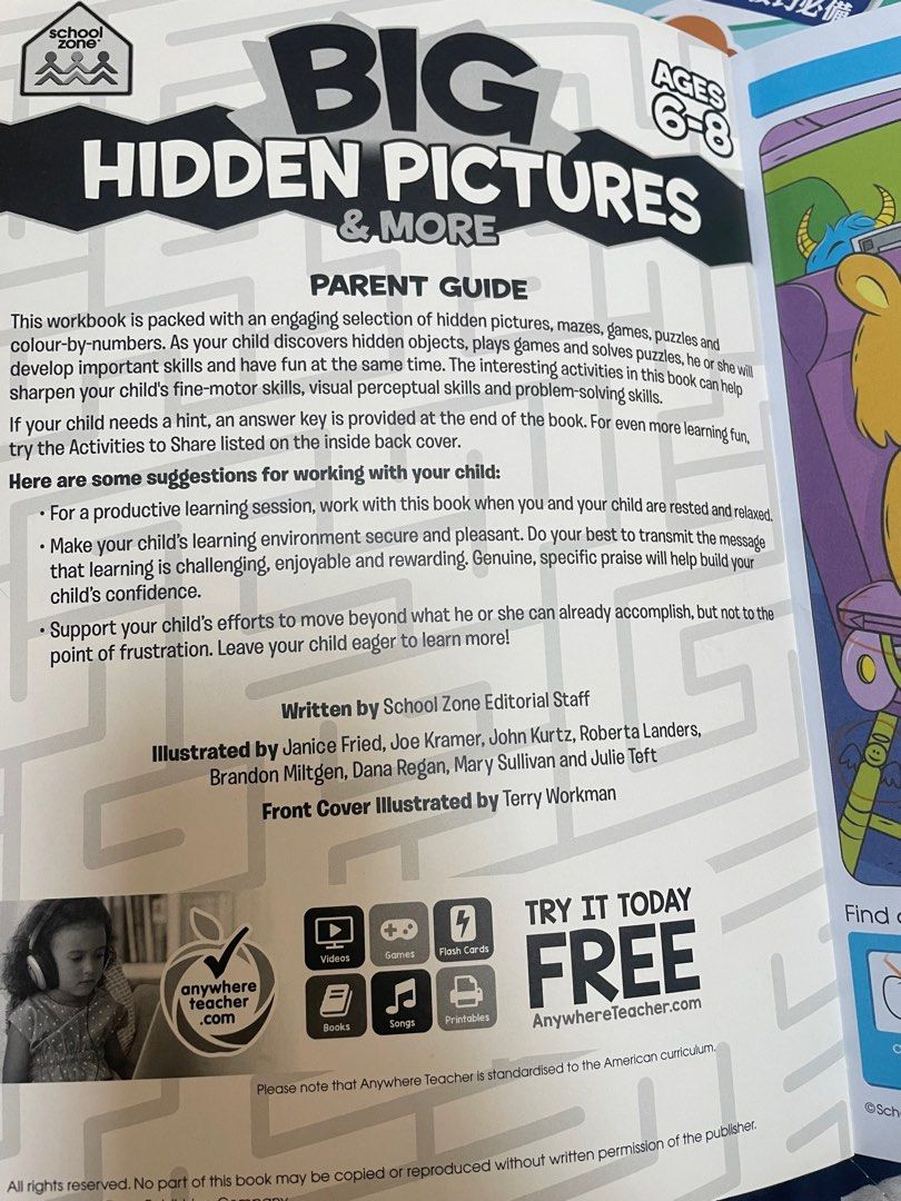 Big Hidden Pictures &amp;amp; More (Ages 6-8) 幼兒書找不同迷宮, 興趣及遊戲 for Big Hidden Pictures and More