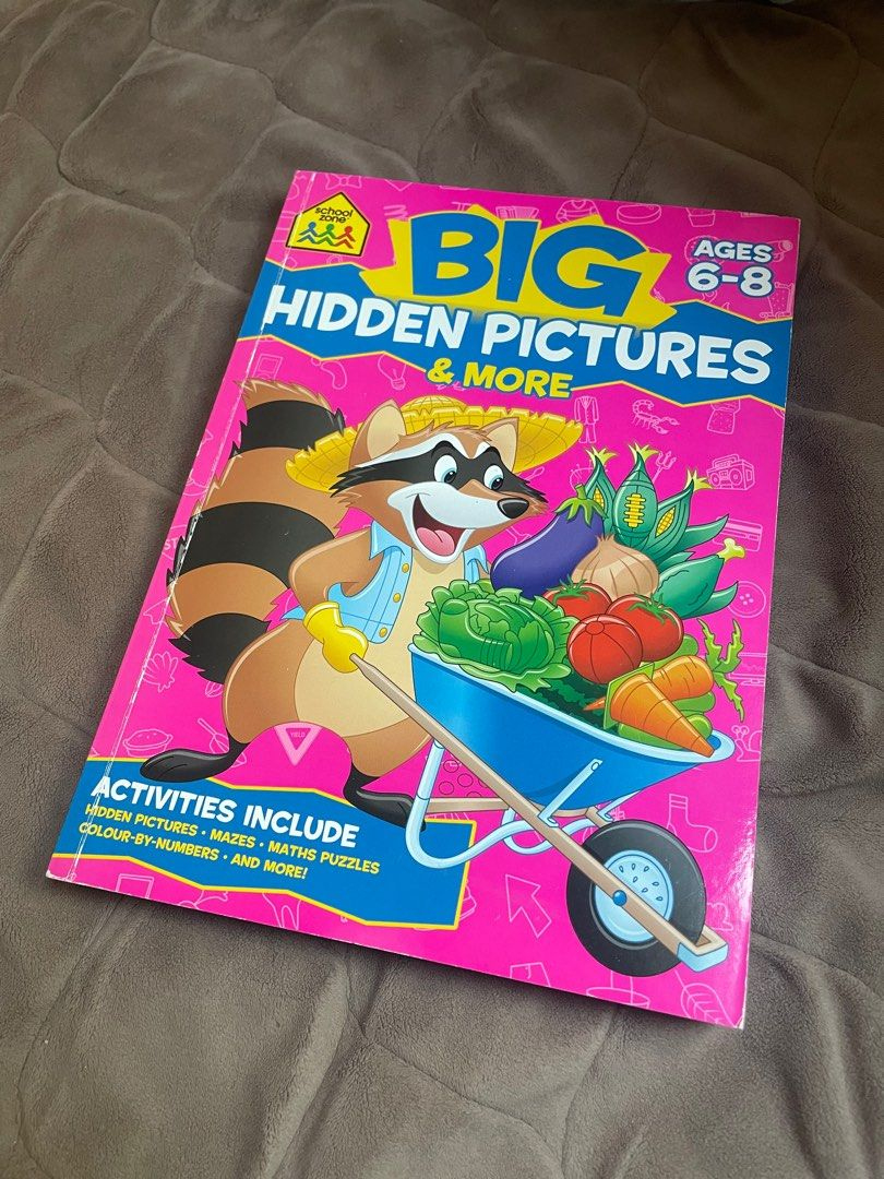 Big Hidden Pictures &amp;amp; More (Ages 6-8) 幼兒書找不同迷宮, 興趣及遊戲 throughout Big Hidden Pictures And More