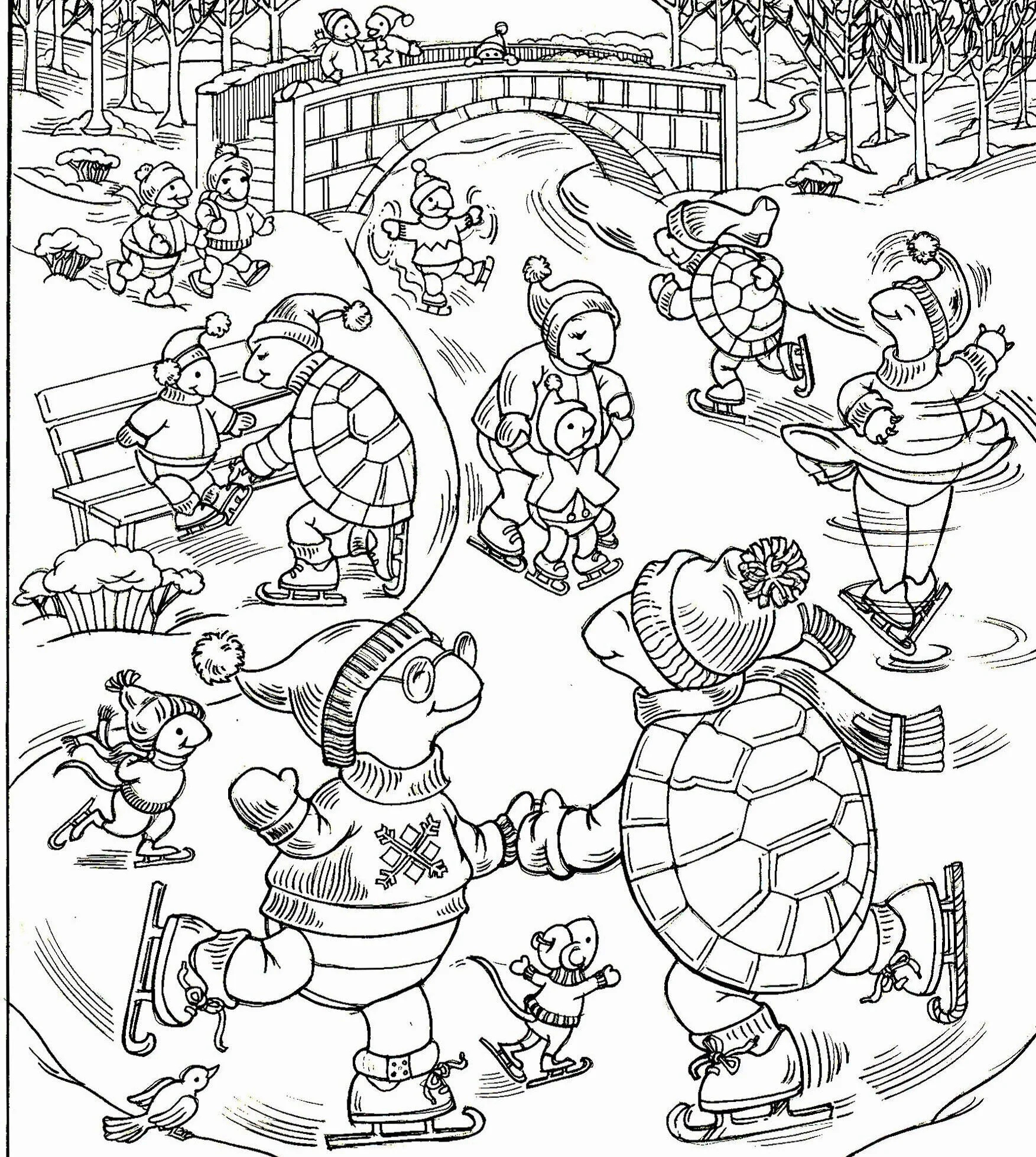 Black And White Art — Lyn Martin Art for Winter Highlights Hidden Pictures
