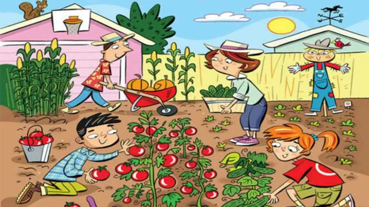 Can You Spot All 6 Hidden Words In This Gardening Scene Within 15 with Hidden Pictures with Words