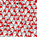 Can You Spot All Seven Objects Hidden Among The Santas? | Daily Inside Santa Claus Hidden Pictures