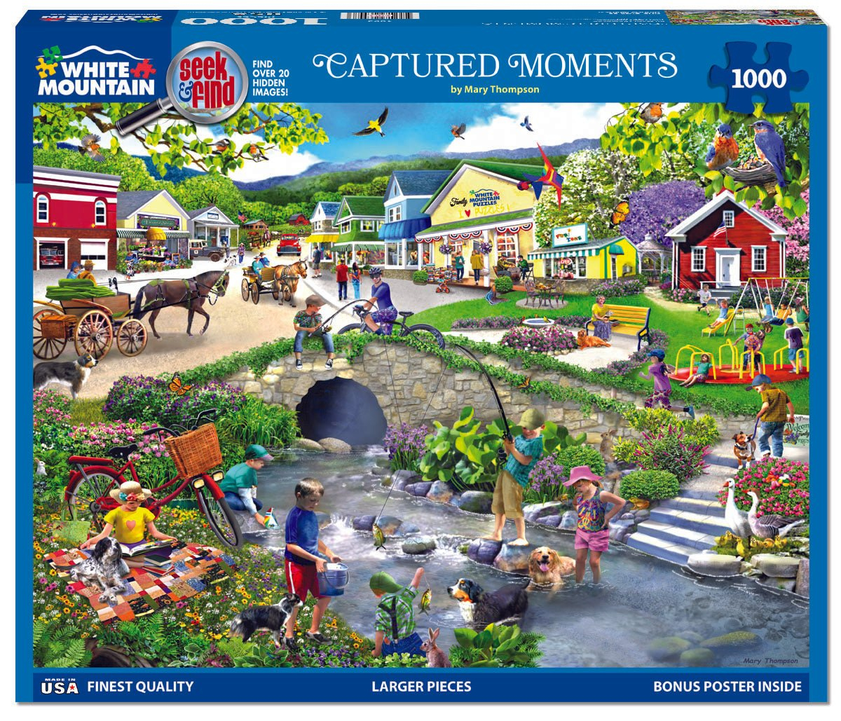 Captured Moments Seek &amp;amp; Find (1893Pz) - 1000 Piece Jigsaw Puzzle in White Mountain Puzzles Hidden Images Printable