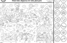 Capybara Black White Vector Searching Game Stock Vector (Royalty within Look and Find Hidden Pictures