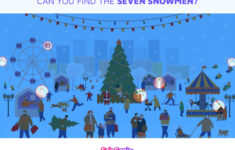 Christmas Brainteaser: Can You Find The 7 Snowmen In This Puzzle? throughout Snowmen at Christmas Hidden Pictures Answers