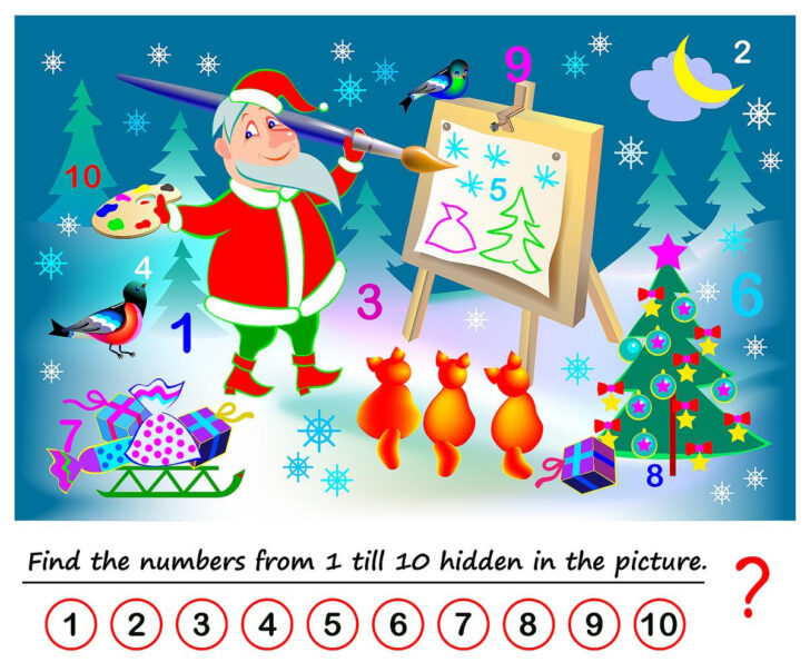 Hidden Pictures Christmas Theme