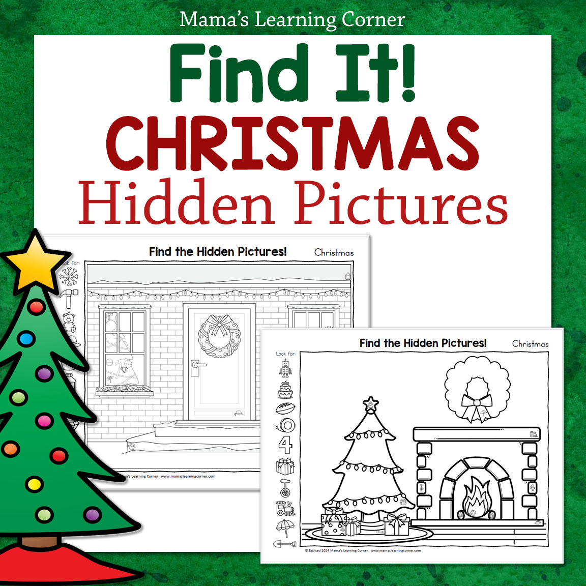 Christmas Hidden Picture Printable Packet - Mamas Learning Corner regarding Hidden Pictures Christmas Worksheets
