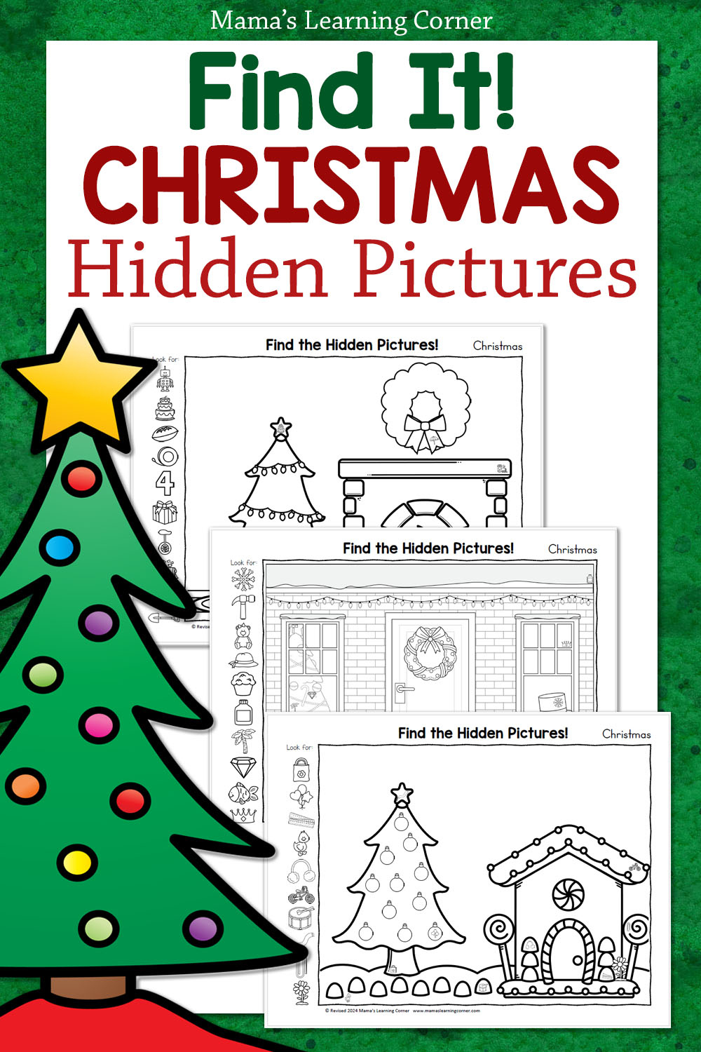 Christmas Hidden Picture Printables - Mamas Learning Corner for Free Printable Christmas Hidden Pictures Printable