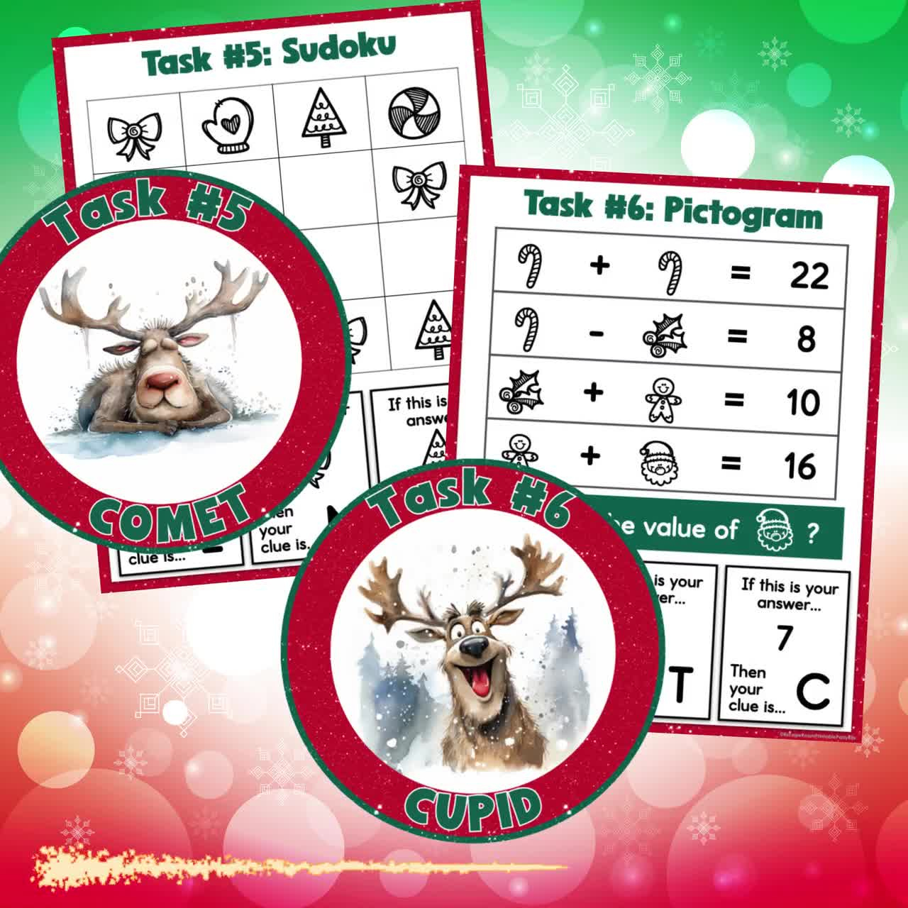 Christmas Hide And Seek With Santa Printable Escape Style Activity Game For Ages 8-12 With Coordinating Printable Party Decor 9 Task Puzzles with regard to Free Hide and Seek For Adults Printable