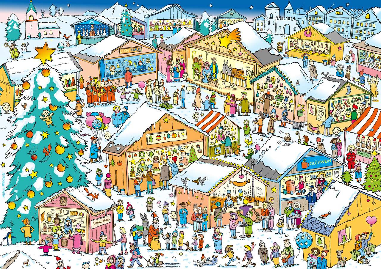 Christmas Market Hidden Object - Online Puzzle intended for Christmas Hidden Pictures Online