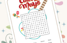 Cinco De Mayo Word Search Free Printable Puzzle – Artsy Pretty Colors inside Large Hidden Things To Print Out Free