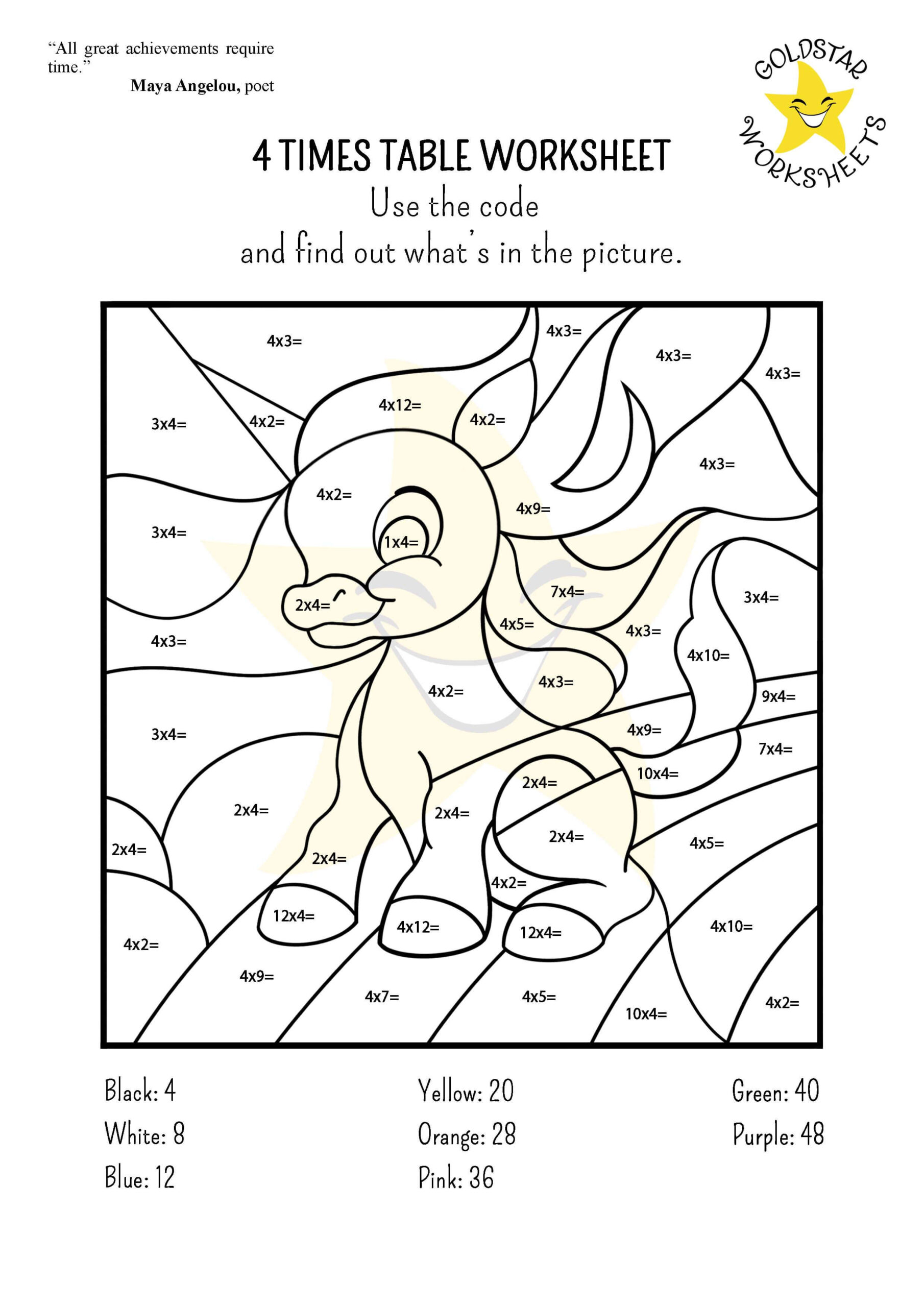 Colormultiplication Fun! Free Printable Worksheets For Kids (Pdf) for Multiplication Colouring Hidden Pictures Free
