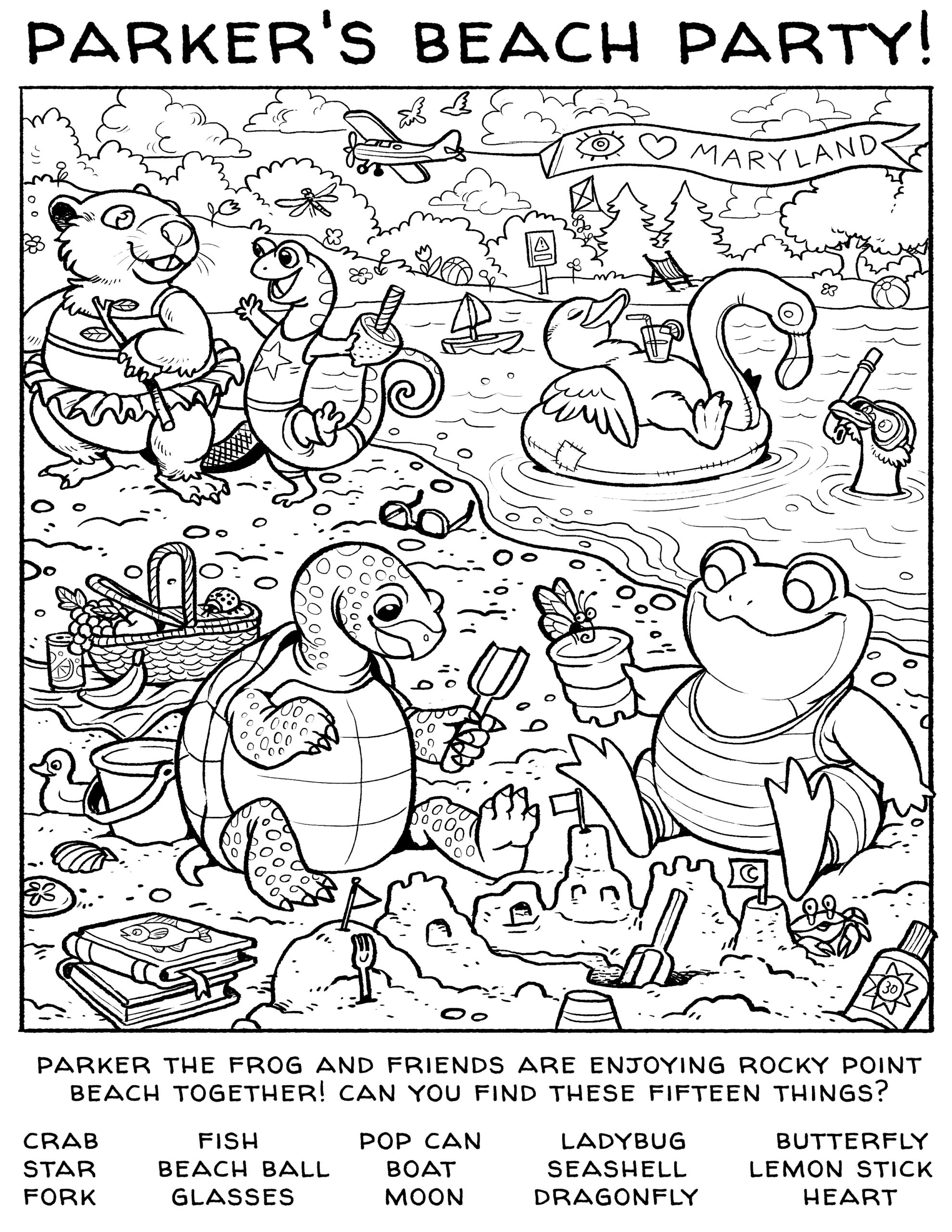 Cyaneus throughout Beach Party Hidden Picture Printable