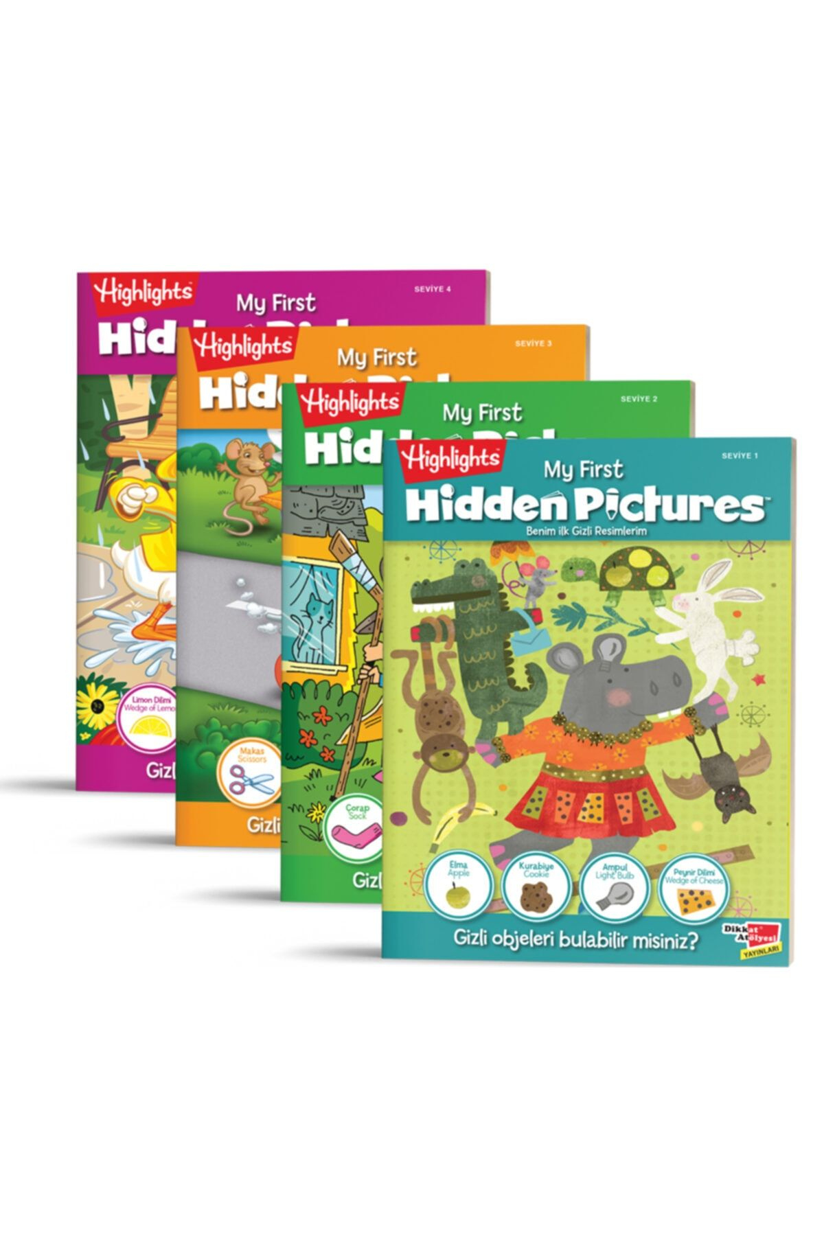 Dikkat Atölyesi Yayınları My First Hidden Pictures (4&amp;#039;Lü Set with My First Hidden Pictures Puzzle