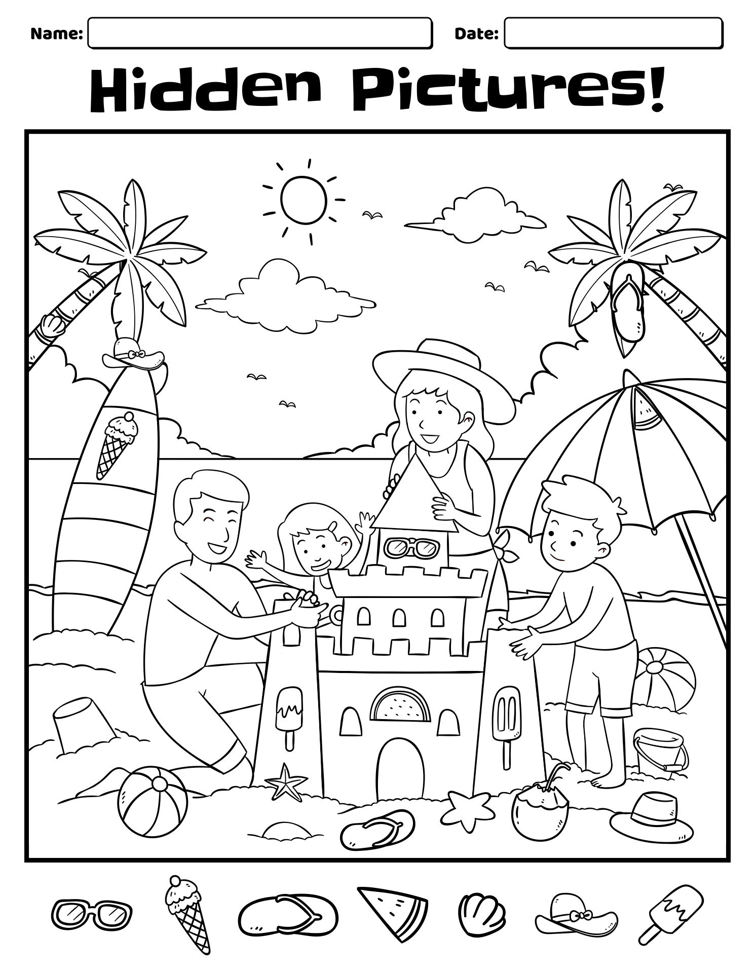 Easy Hidden Object Worksheets - 6 Free Pdf Printables | Printablee regarding Easy Hidden Pictures Games
