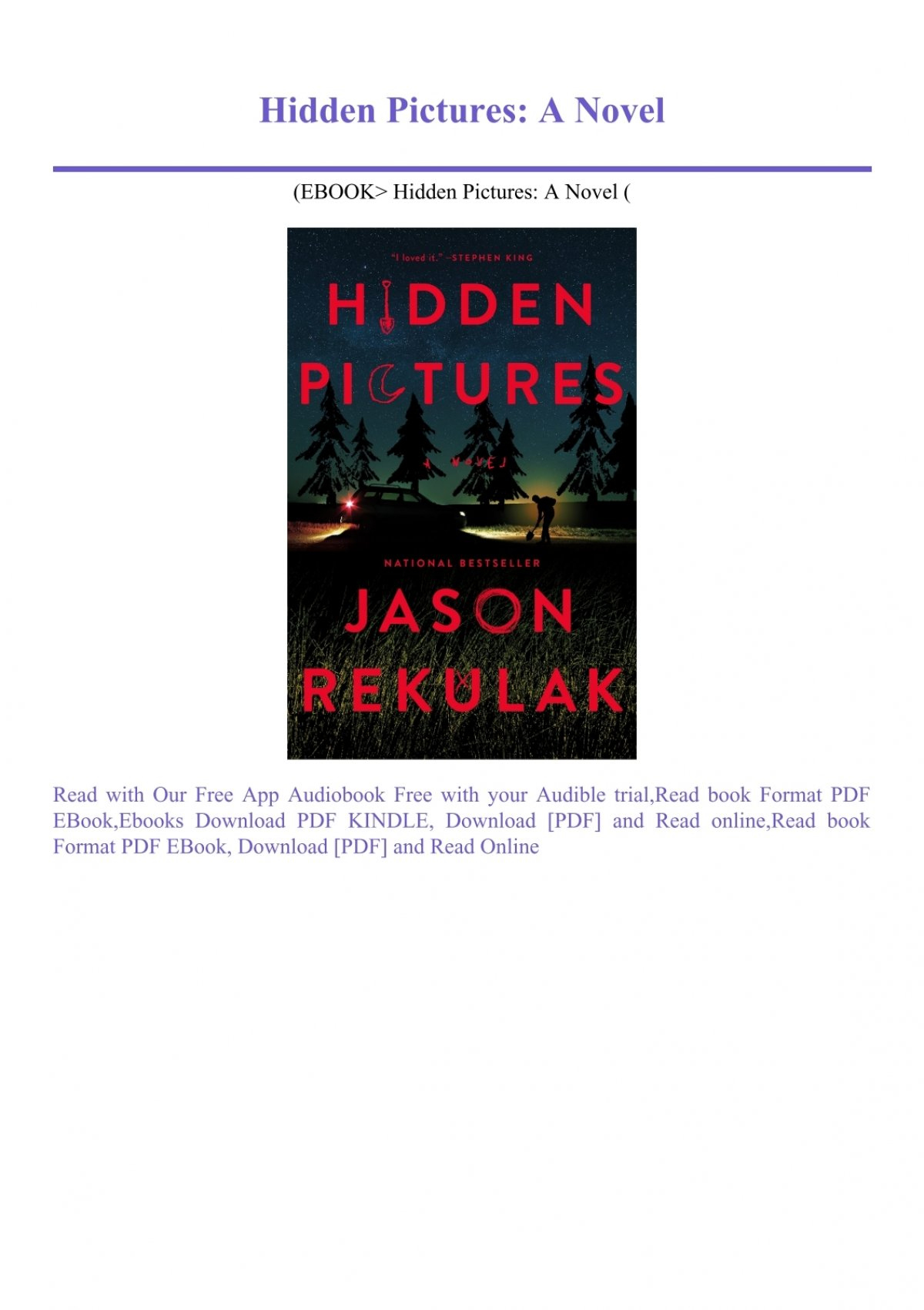 Ebook Hidden Pictures A Novel (E.b.o.o.k in Read Hidden Pictures Online Free