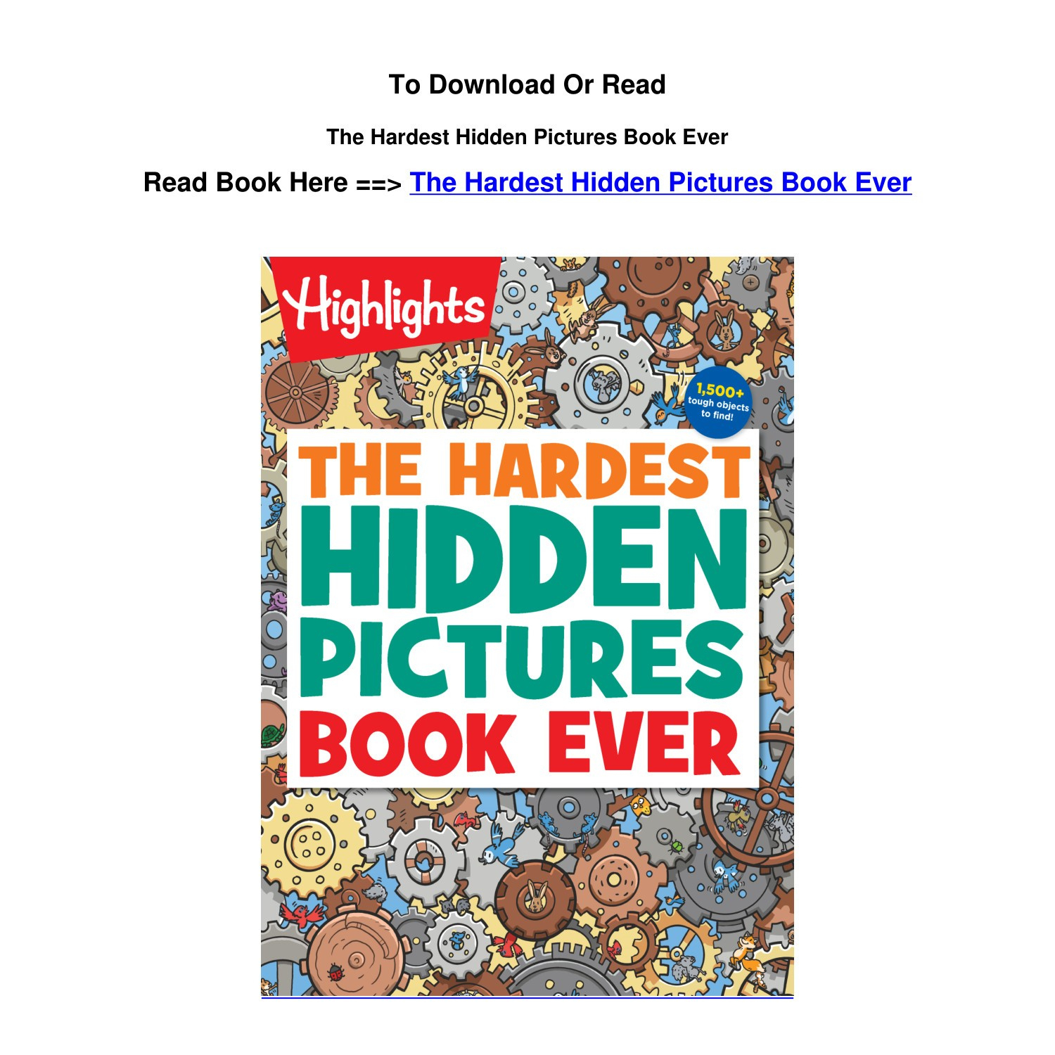 Epub Download The Hardest Hidden Pictures Book Everhighlights in Hidden Pictures Epub Download