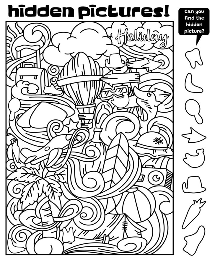 Expert Hidden Pictures Printable