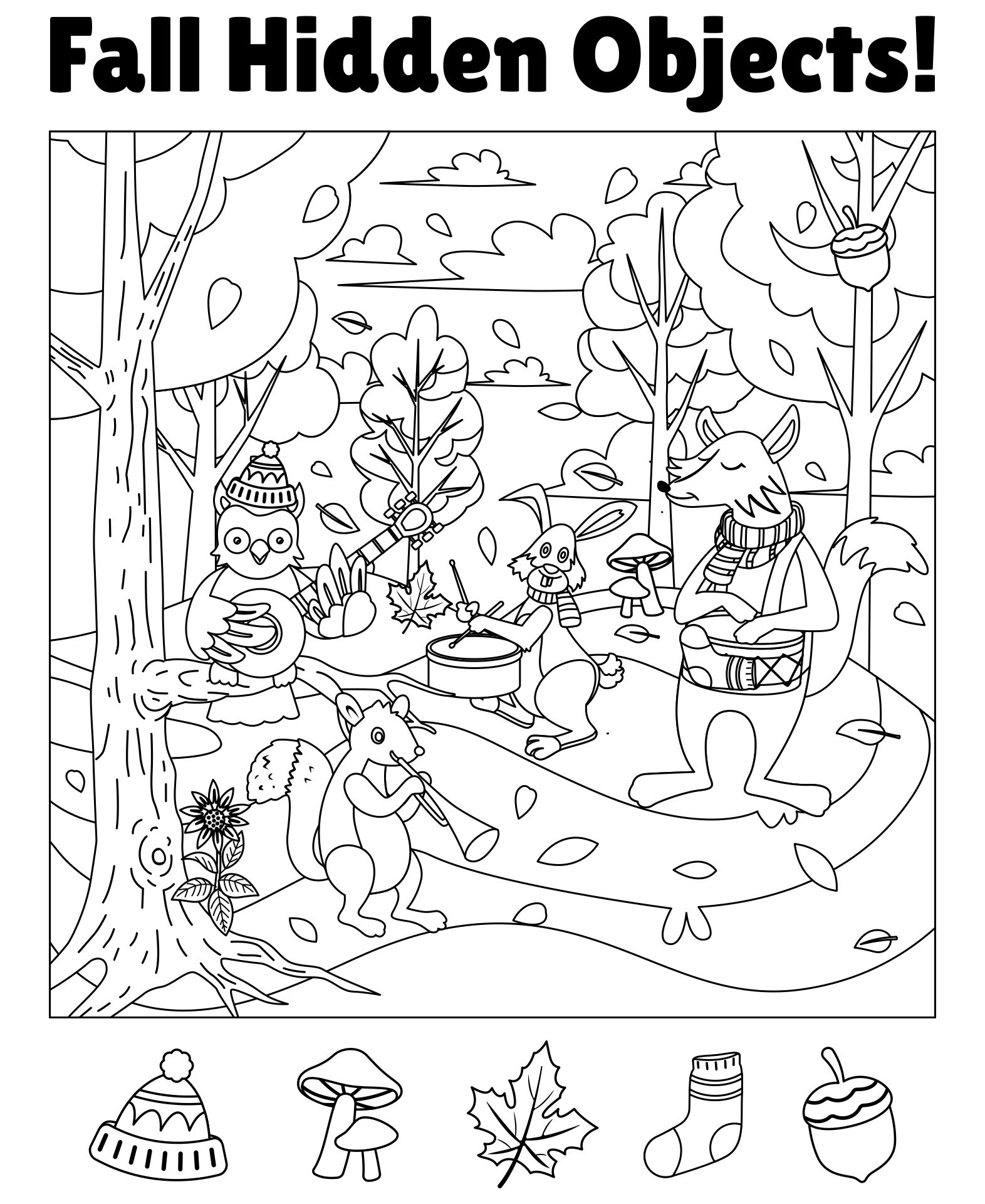 Fall Hidden Picture Puzzles - Worksheets, Lessons, And Printables for Fall Hidden Pictures Free Printable