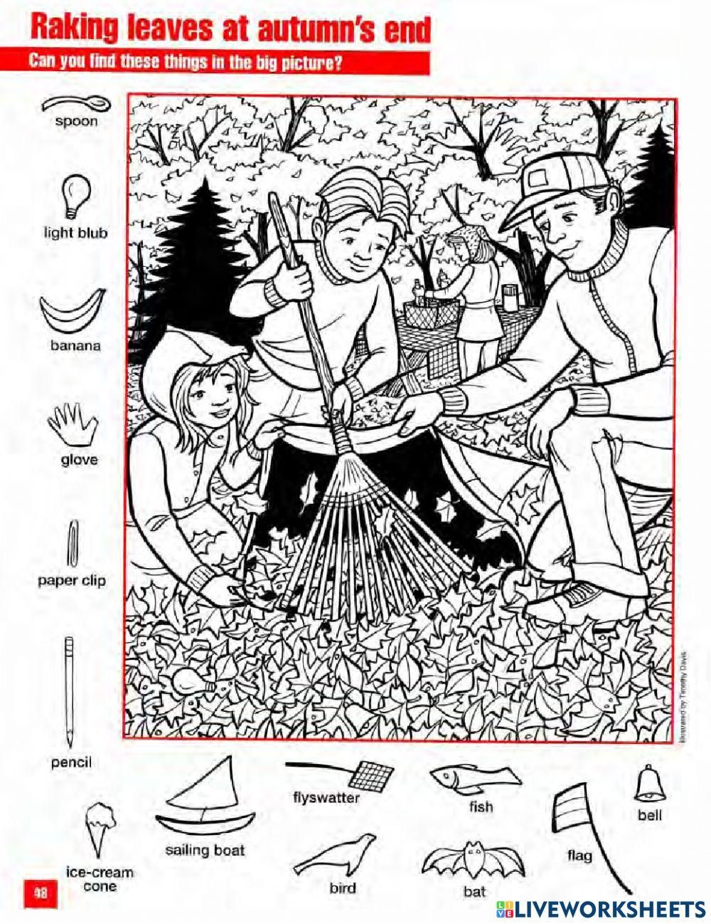 Fall Hidden Picture Puzzles - Worksheets, Lessons, And Printables with Fall Hidden Pictures Highlights