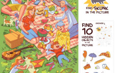 Family At Picnic Find 10 Hidden Objects Royalty Free Vector with regard to Images with Hidden Pictures
