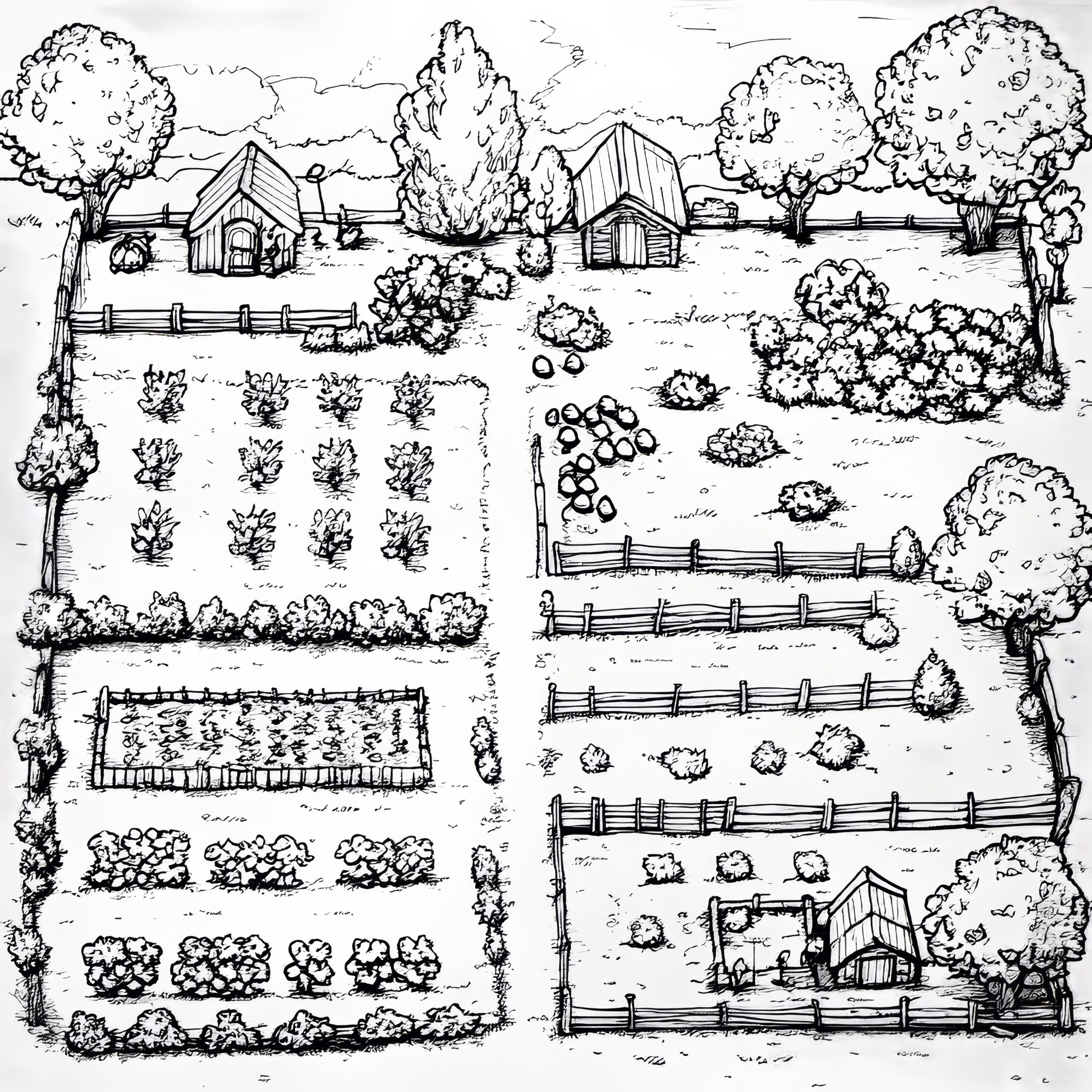 Farm-Themed Hidden Object Picture For Coloring (Free) with Easy Hidden Pictures Online