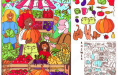Farmers Market. Find Hidden Objects In Picture. Farmer Selling intended for Hidden Pictures Fruits and Vegetables