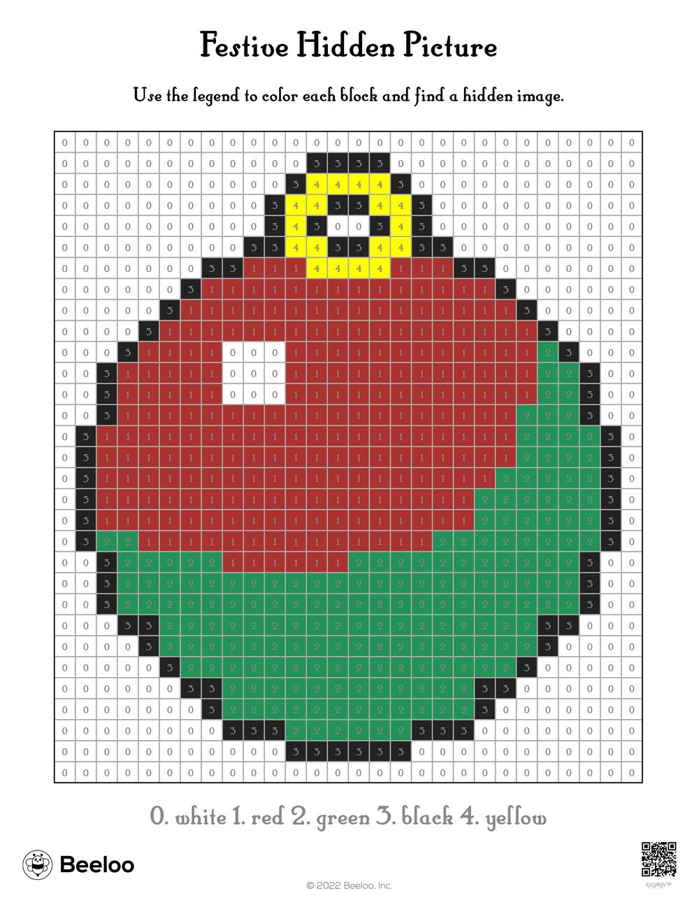 Festive Hidden Picture • Beeloo Printable Crafts And Activities pertaining to Hidden Picture Faciles