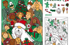 Find 21 Hidden Objects Santa Claus Stock Vector (Royalty Free throughout Christmas Hidden Pictures For Adults