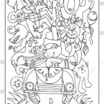 Find Color Hidden Objects Animal Ride Stock Vector (Royalty Free Regarding Hidden Images Worksheets