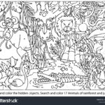 Find Color Hidden Objects Search Color Stock Vector (Royalty Free With Hidden Pictures To Color