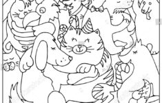 Find Coloring Hidden Objects Animal Dancing Stock Vector (Royalty pertaining to Hidden Pictures To Color