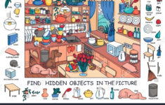 Find Hidden Objects Picture Kitchen Interior Stock Vector (Royalty regarding Hidden Pictures Find the Object