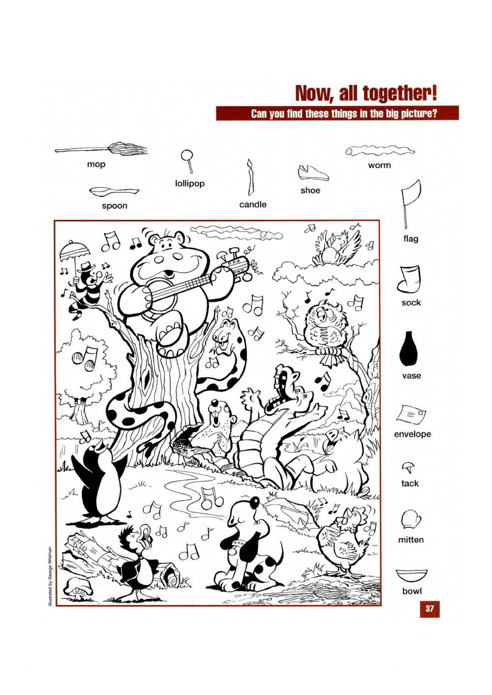 Find It! Spring Hidden Picture Worksheets - Mamas Learning Corner intended for Spring Hidden Pictures