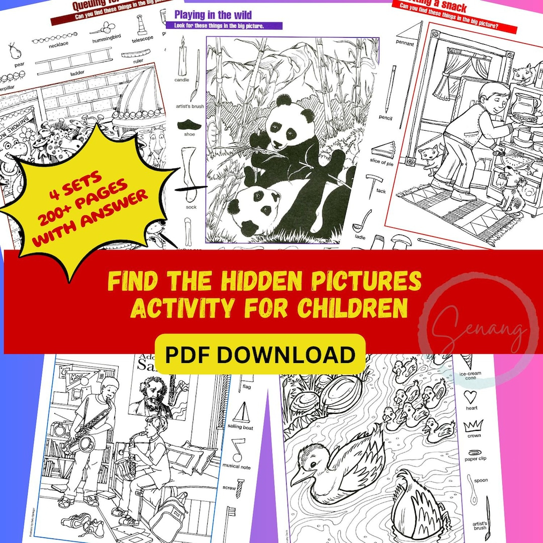 Find The Hidden Pictures Activity For Children Pdf With Answers with Highlights Hidden Pictures at the Museum Answers