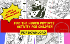 Find The Hidden Pictures Activity For Children Pdf With Answers with regard to Highlights Hidden Pictures Answer Key