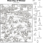 First Day Of Winter. Can You Find All 19? : R/Visualpuzzles With Hidden Pictures First Day Of Winter