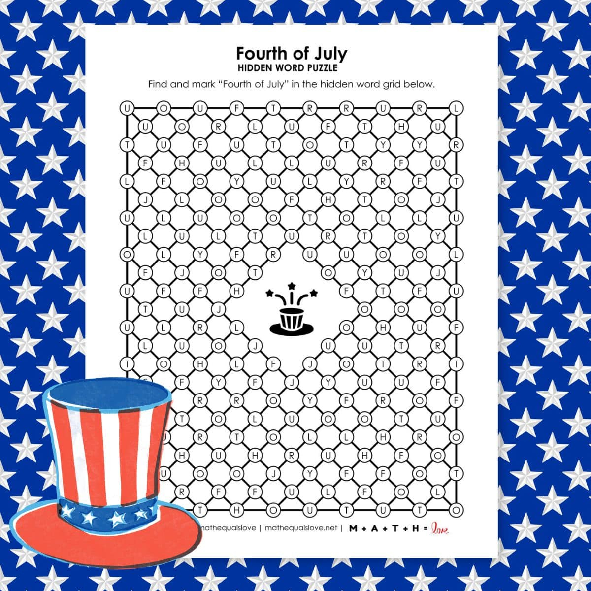 Fourth Of July Hidden Word Puzzle (Free Pdf) with regard to 4th of July Hidden Pictures