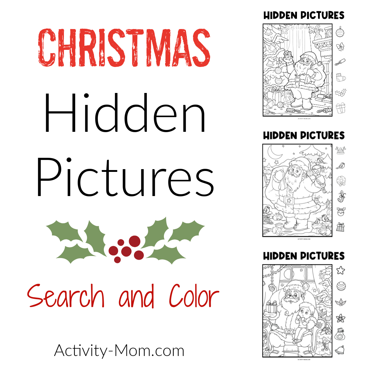 Free Hidden Pictures Printables For Kids - The Activity Mom with Hidden Pictures Christmas Theme