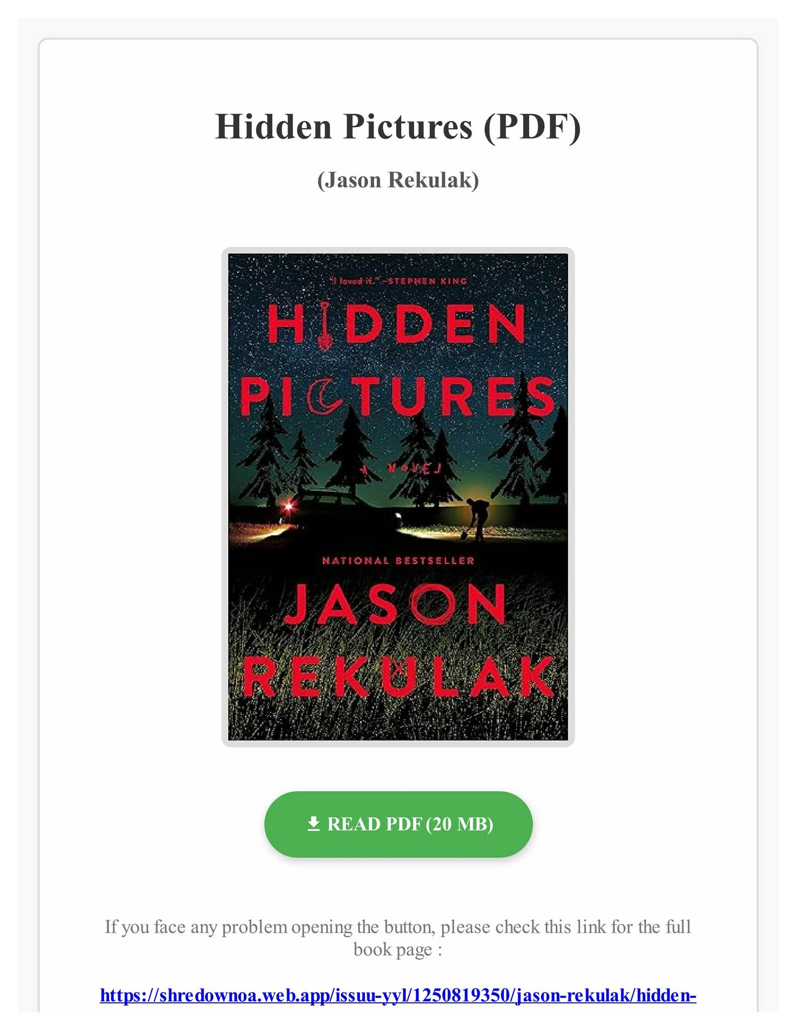 Free) (Pdf) Hidden Picturesjason Rekulakjohnsjrxb - Issuu for Hidden Pictures By Jason Rekulak Free