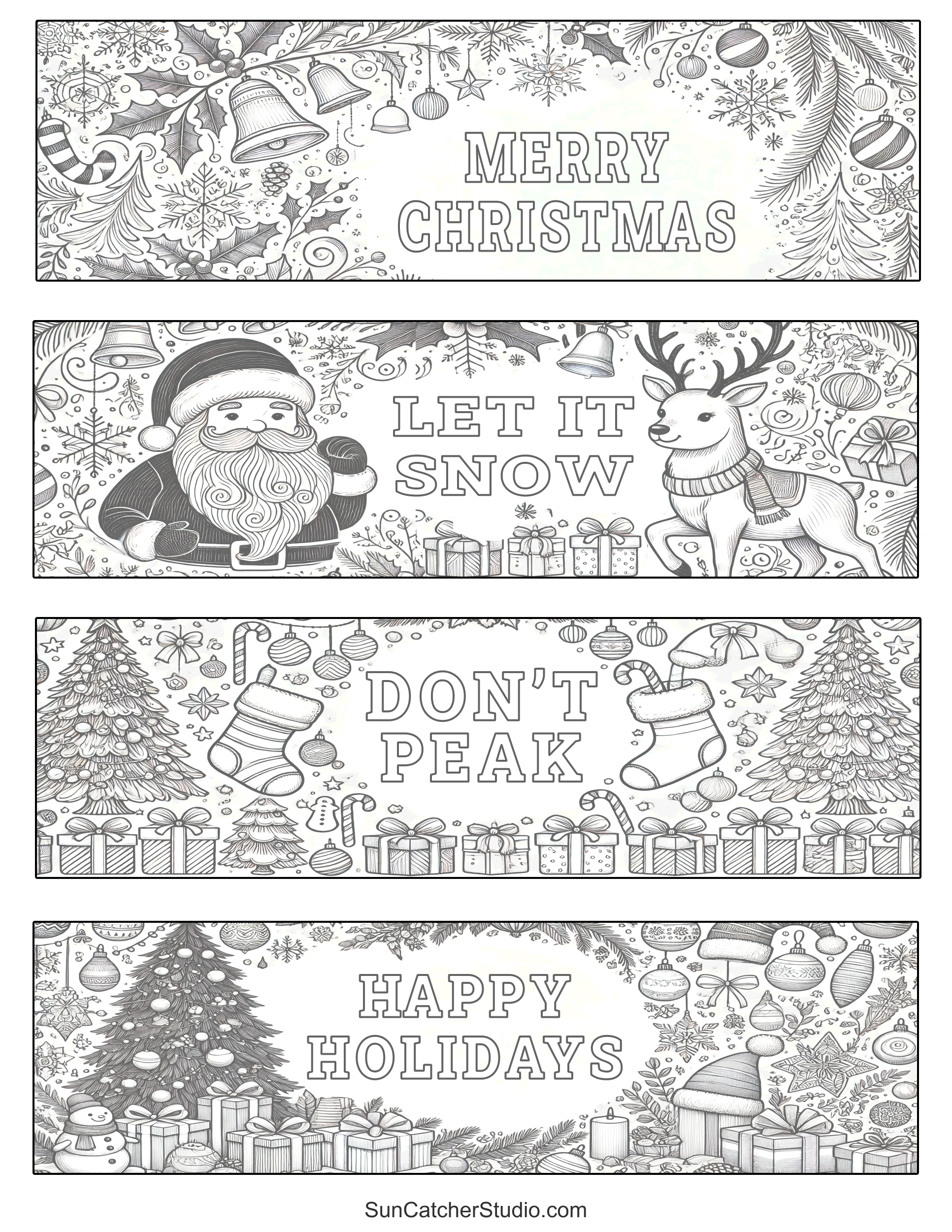 Free Printable Christmas Bookmarks (To Print &amp;amp; To Color) – Free within Christmas Hidden Pictures to Print