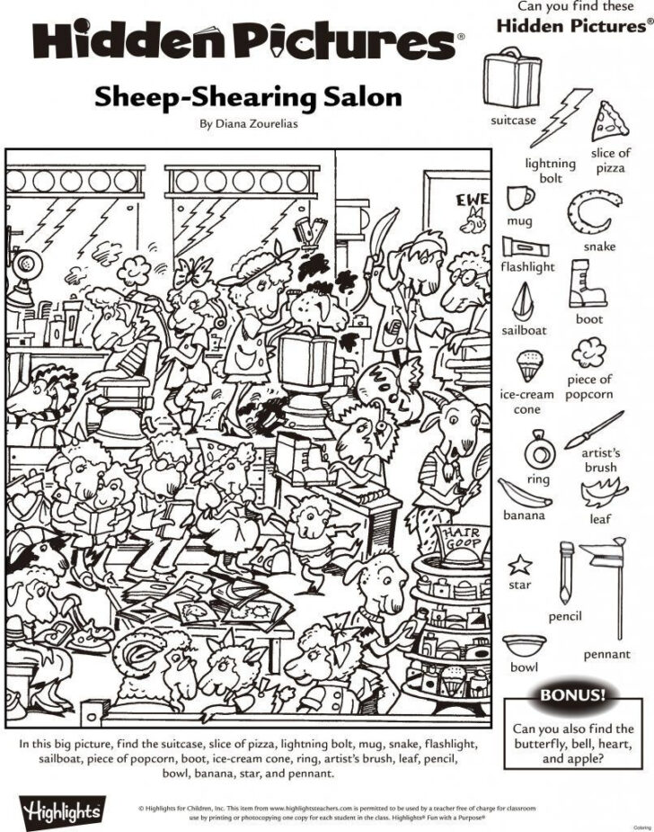 Find the Hidden Objects Free Printable